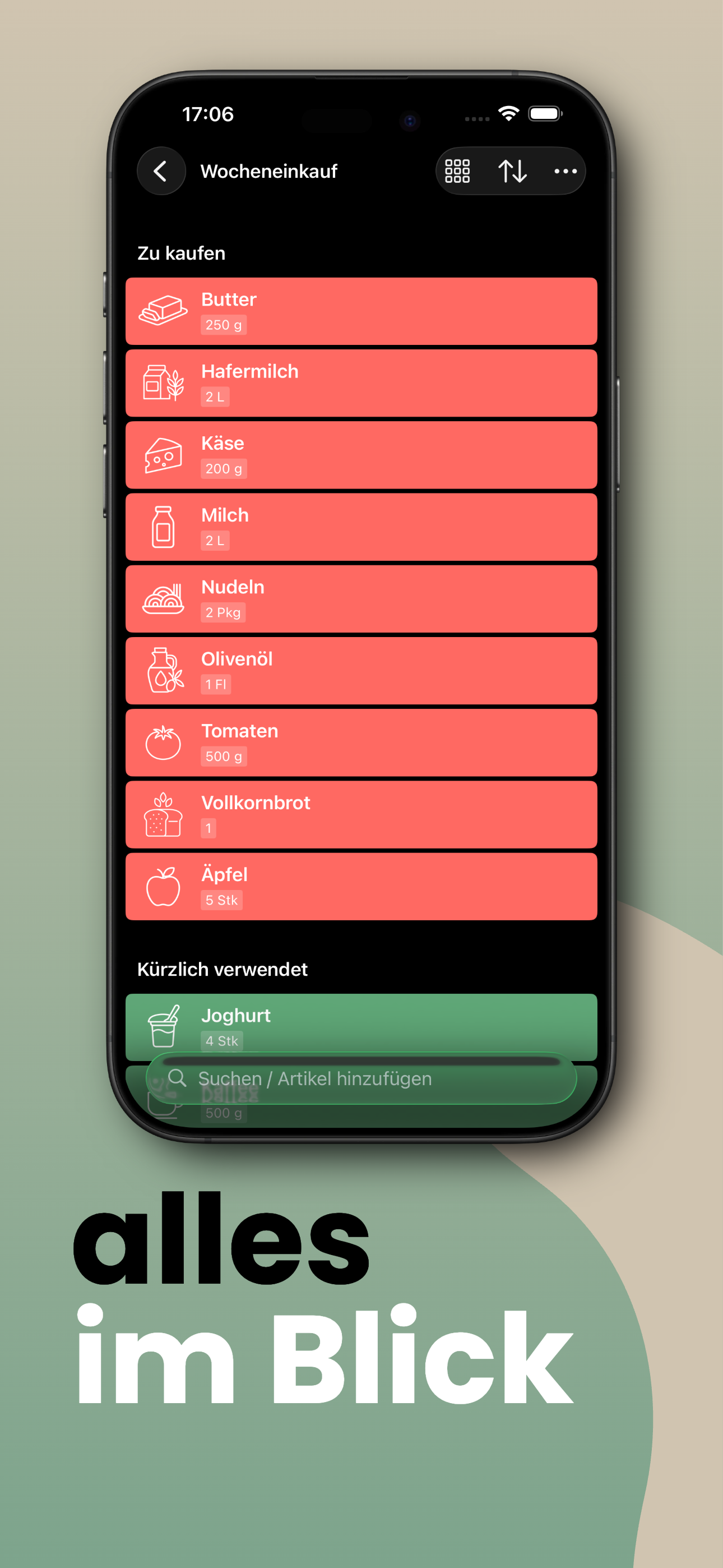 Alles auf einen Blick