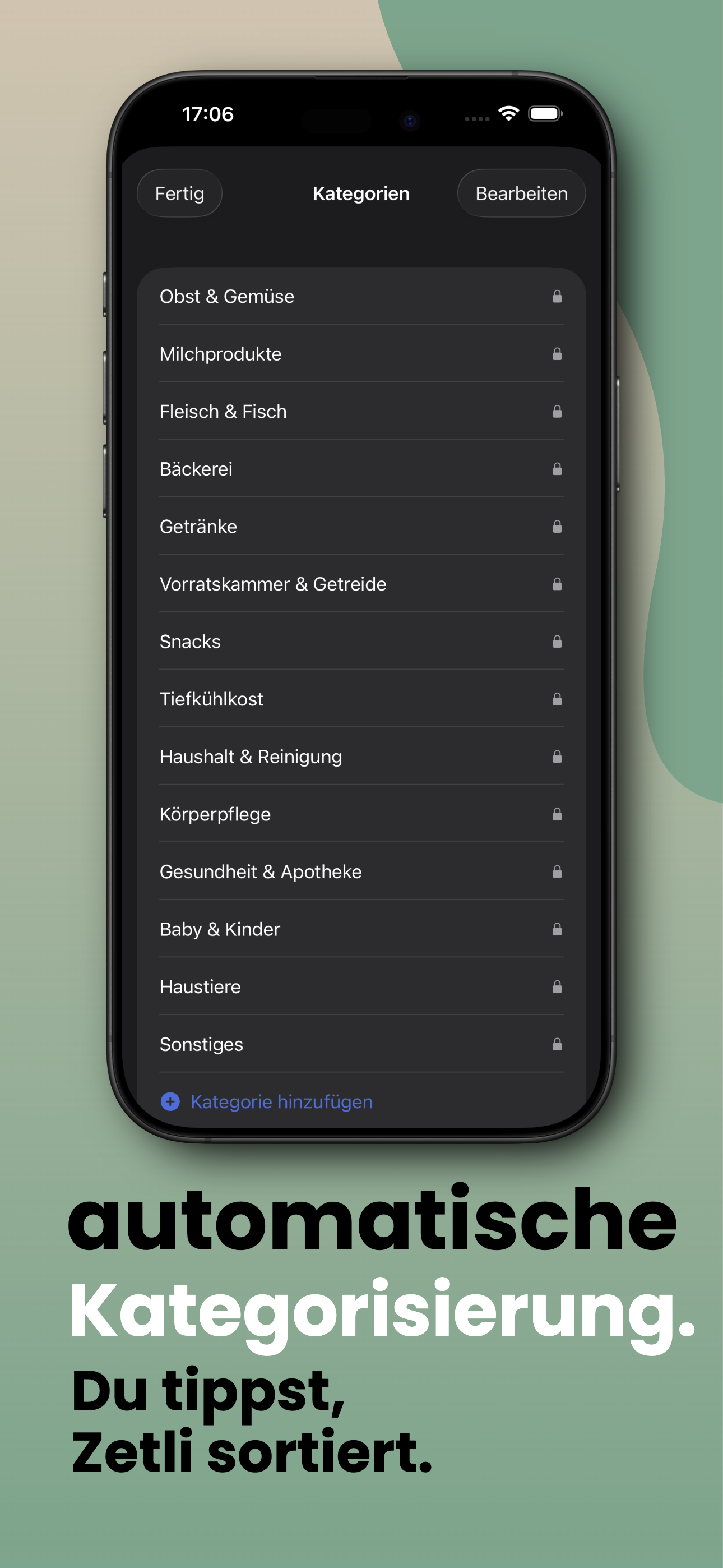 Automatische Kategorisierung